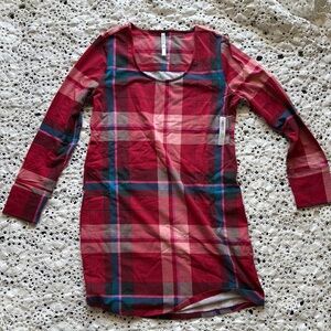 Soma Embraceable Snuggle Up Plaid Sleepshirt